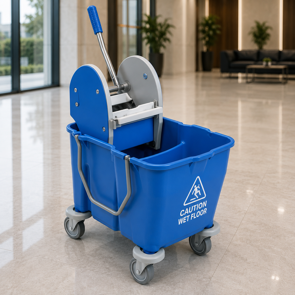 Double Bucket Wringer Trolley (30 Ltr)