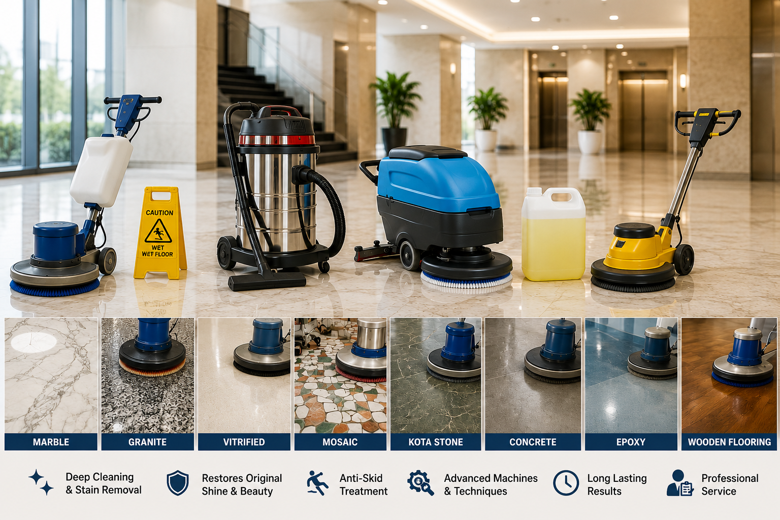 All Type of Floor Cleaning & Polishing